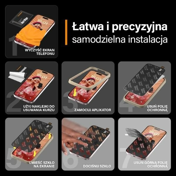 PanzerGlass Ultra-Wide Fit iPhone 15 6.1" 2in1 Screen Protection Anti-reflective+Anti-Blue Easy Aligner Included 2813