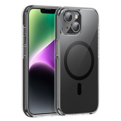 Etui na iPhone 15 PLUS Hoco AS6 zgodny z MagSafe czarny transparentny
