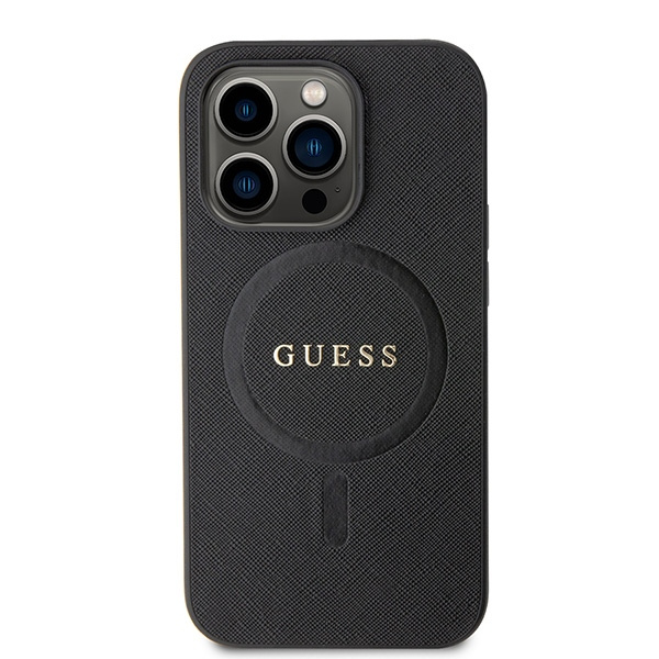 Guess GUHMP15LPSAHMCK iPhone 15 Pro 6.1"czarny/black hardcase Saffiano MagSafe