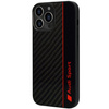 Etui Audi Carbon Fiber Stripe na iPhone 13 Pro Max - czarne