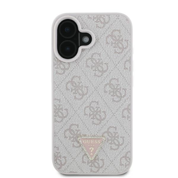 Guess GUHCP16SP4TDSCPP iPhone 166.1" różowy/pink hardcase Leather Metal Logo Strass Crossbody
