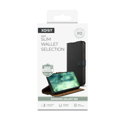 Etui XQISIT NP Slim Wallet Selection Anti Bac for Galaxy S23 Black