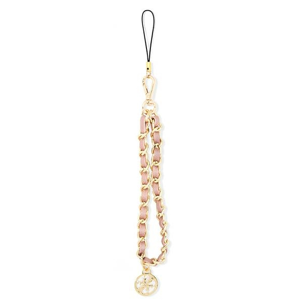 Guess zawieszka GUSTSAS4P Phone Strapróżowy/pink Chain Metal 4G Charm