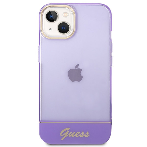Guess GUHCP14SHGCOU iPhone 14 / 15 / 13 6.1" fioletowy/purple hardcase Translucent