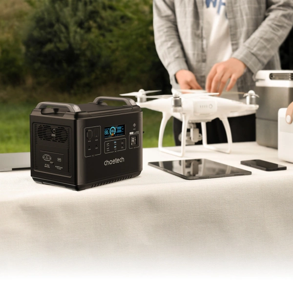 Choetech przenośna stacja zasilania LiFePO4 1997Wh 2000W powerbank czarny (BS006 Super Mini)