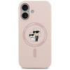 Etui Karl Lagerfeld Silicone             Karl&Choupette Ring MagSafe do iPhone 17 różowy