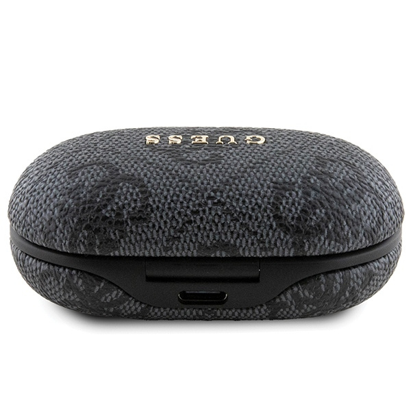 Guess słuchawki Bluetooth GUTWSP4EGKTWS + stacja dokująca ENC czarny/black 4G Metal