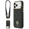 Etui Guess 4G Srtass Logo & Big Strap    Metal Buttons MagSafe do iPhone 17 Pro Max czarny