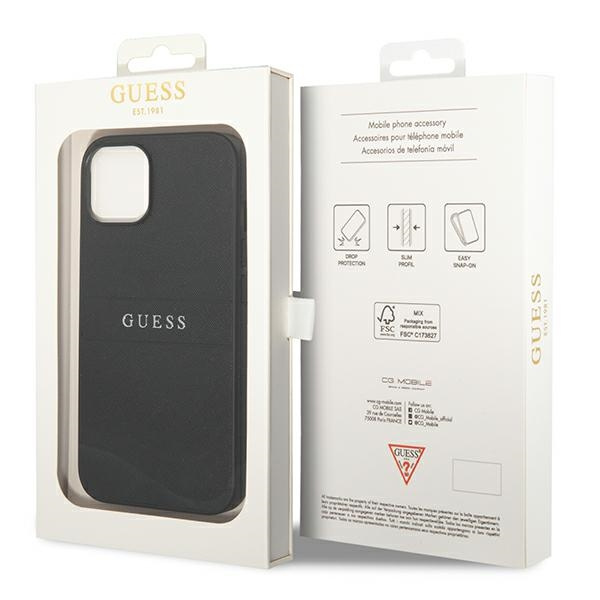 Guess GUHCP14MPSASBBK iPhone 14 Plus / 15 Plus 6.7" czarny/black Saffiano Strap