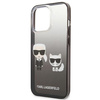Etui Karl Lagerfeld Gradient Ikonik Karl&Choupette na iPhone 13 Pro / iPhone 13 - czarne