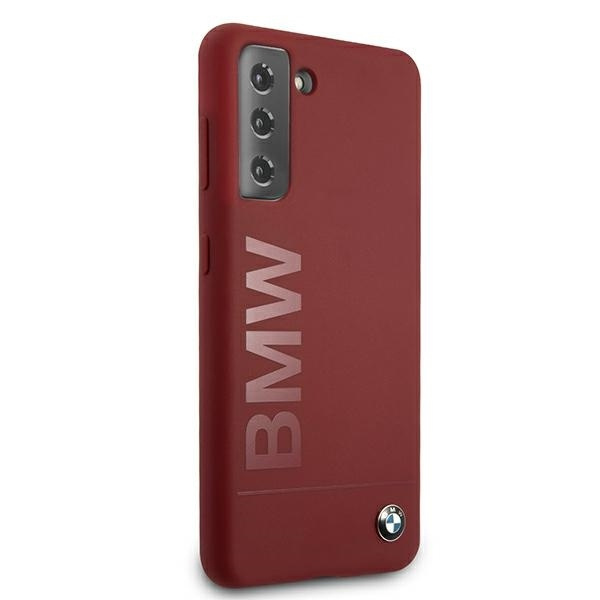 Etui BMW Silicone Signature Logo na Samsung Galaxy S21 - czerwone