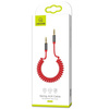 USAMS Adapter Spring audio jack 3,5mm -3,5mm 1,2m czerwony/red SJ256YP02 (US-SJ256)