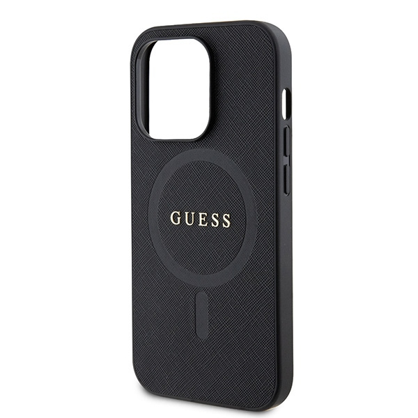 Guess GUHMP15LPSAHMCK iPhone 15 Pro 6.1"czarny/black hardcase Saffiano MagSafe
