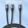 USAMS Kabel U71 USB-C/ Lighning na USB-C1,2m 100W PD Fast Charge czarny/black SJ550USB01(US-SJ550)