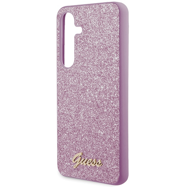 Guess GUHCS24MHGGSHU S24+ S926 fioletowy/purple hardcase Glitter Script