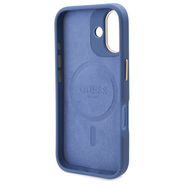 Guess GUHMP16MU4GPRB iPhone 16 Plus6.7" niebieski/blue hardcase 4G Logo Plate MagSafe