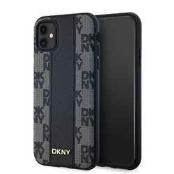 DKNY DKHMN61PCPVSLK iPhone 11 / Xr6.1" czarny/black hardcase Leather Checkered Mono Pattern MagSafe