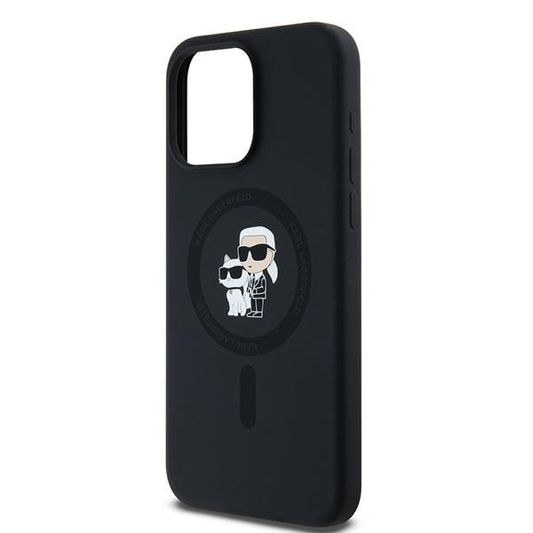 KARL LAGERFELD KLHMP15XSCMKCRHK IPHONE 15 PRO MAX 6.7" CZARNY/BLACK HARDCASE SILICONE KARL & CHOUPETTE RING MAGSAFE