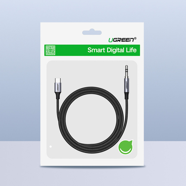 UGREEN CABLE USB C - MINI JACK 3.5MM 1M GRAY (AV143)