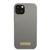 Guess GUHMP13MSPLG iPhone 13 / 14 / 15 6.1" szary/grey hard case Silicone Logo Plate MagSafe