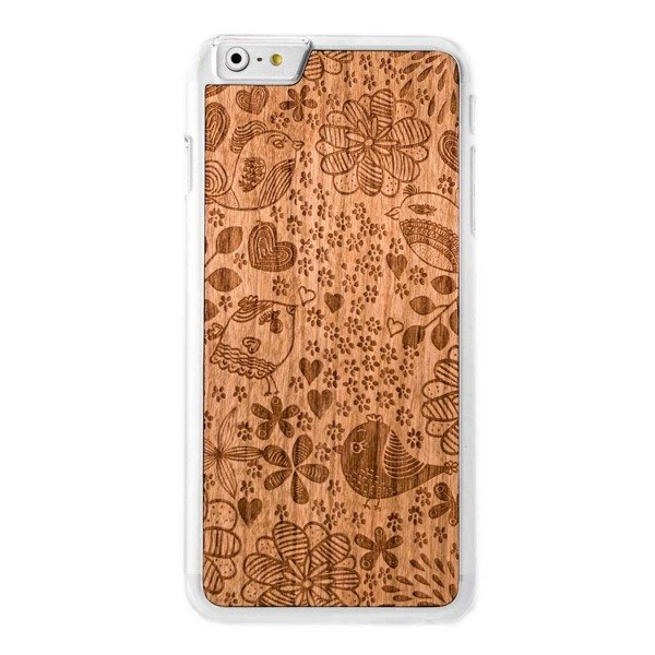 CASE ETUI DREWNIANE SMARTWOODS BIRDS CLEAR IPHONE 6 / 6S