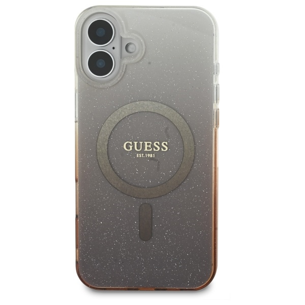 Guess GUHMP16MHGRCELW iPhone 16 Plus6.7" brązowy/brown hardcase IML Glitter Gradient MagSafe