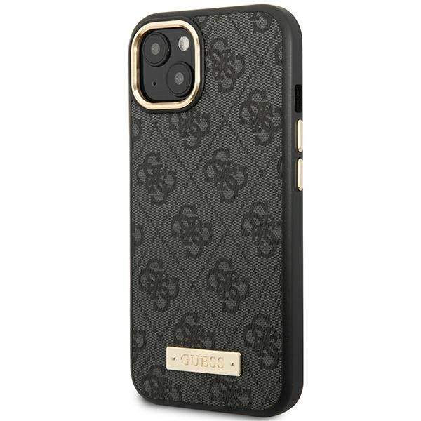 Guess GUHMP14MU4GPRK iPhone 14 Plus / 15 Plus 6.7" czarny/black hard case 4G Logo Plate MagSafe