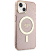Guess GUHMP14MHCMCGP iPhone 14 Plus/ 15 Plus 6.7" różowy/pink hardcase Glitter Gold MagSafe