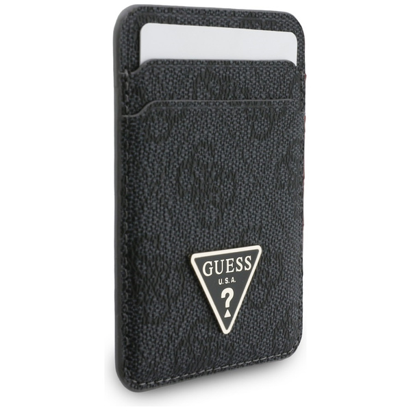 Zestaw portfel + hand strap Guess        triangle MagSafe czarny