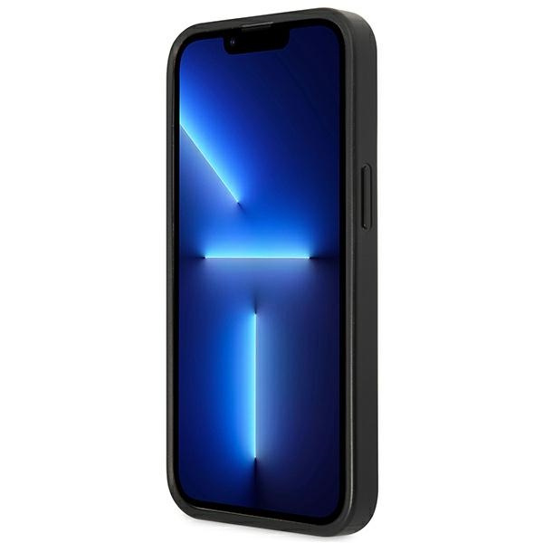 Guess GUHCP13LP4TPK iPhone 13 Pro / 136,1" czarny/black hardcase 4G Triangle Logo Cardslot