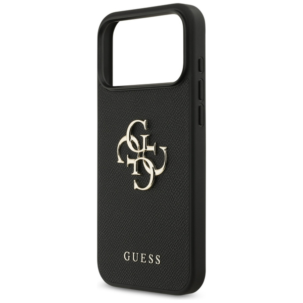 Etui Guess Grained Big 4G & Classic Logo do iPhone 17 Pro Max czarny