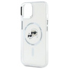Karl Lagerfeld KLHMP14SHLSKCH iPhone 14   6.1" biały/white hardcase IML Metal Karl&Choupette Head MagSafe