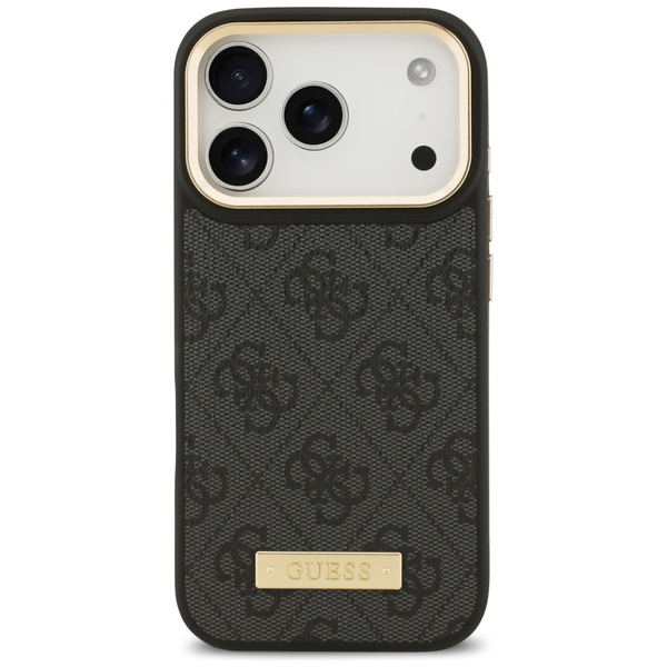 Etui Guess 4G Logo Plate MagSafe do      iPhone 17 Pro czarny