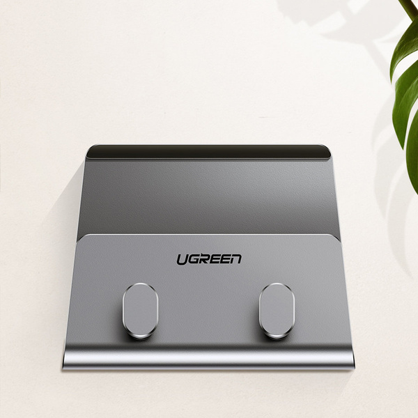 Uchwyt Ugreen LP193 metalowy ścienny na smartfon / tablet 4-9.7" - srebrny