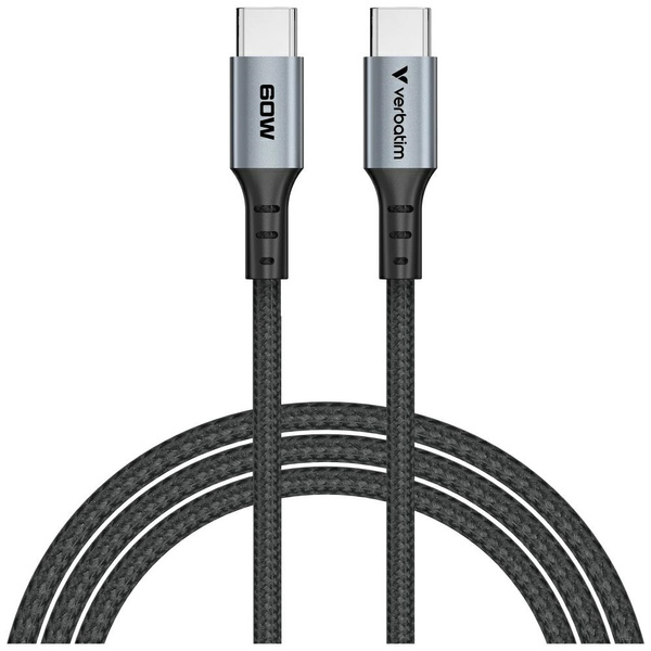 Kabel Verbatim Sync & Charge USB-C do    USB-C QC PD 60W 120cm czarny 31845
