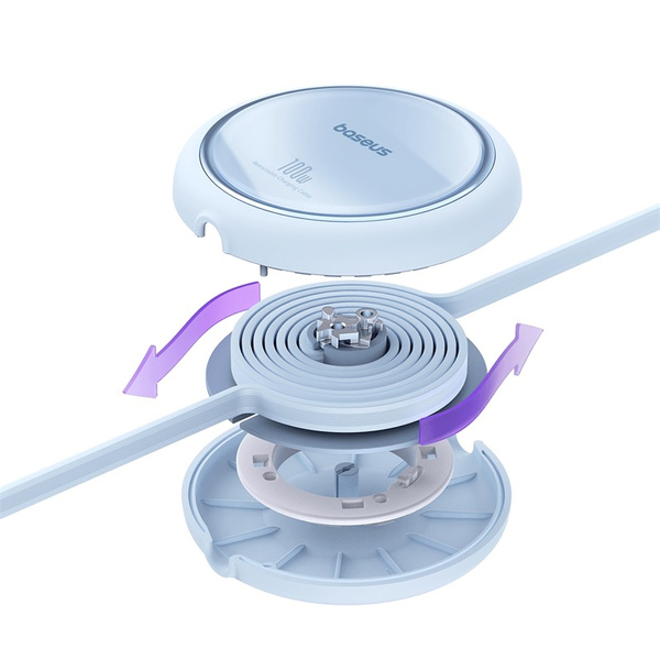 Baseus Free2Draw Mini USB-C - USB-C 100W 1m retractable cable - blue