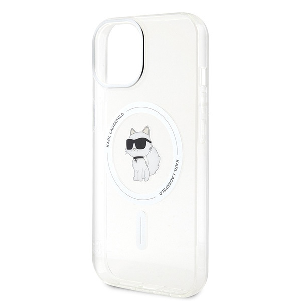 Etui Karl Lagerfeld IML Choupette MagSafe na iPhone 15 - różowe