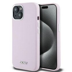 DKNY DKHMP15MSMCHLP iPhone 15 Plus / 14Plus 6.7" różowy/pink hardcase Liquid Silicone Small Metal Logo MagSafe
