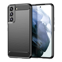 CARBON CASE FLEXIBLE TPU COVER FOR SAMSUNG GALAXY S22 + (S22 PLUS) BLACK
