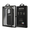 Etui AMG Leather Curved Lines na iPhone 13 Pro Max - czarne