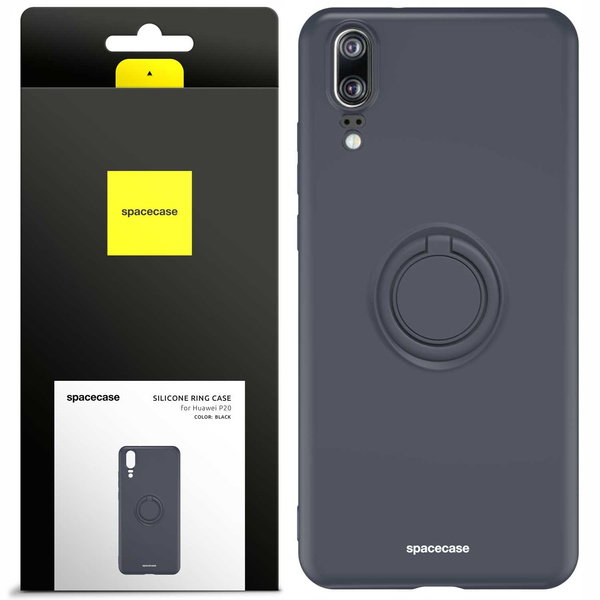 Spacecase Etui Silicone Ring Huawei P20 black