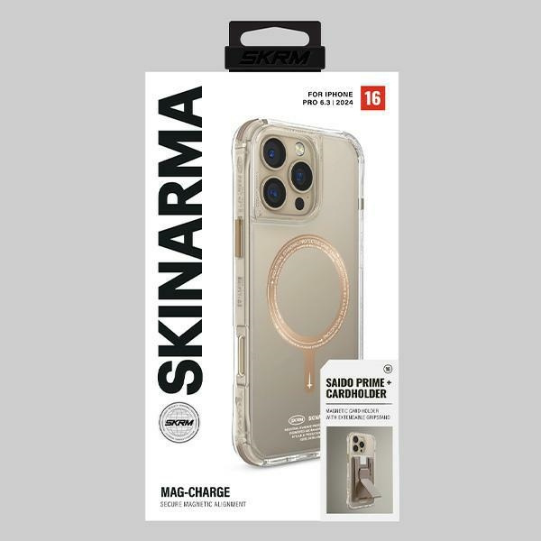 Skinarma etui Saido iPhone 16 Pro 6.3"    Magnetic Charging szampański/champagne