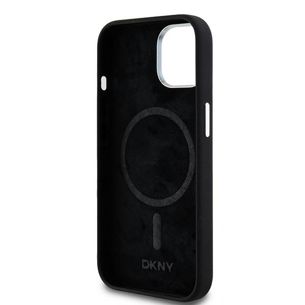 DKNY DKHMP15SSMCHLK iPhone 15 / 14 / 136.1" czarny/black hardcase Liquid Silicone Small Metal Logo MagSafe