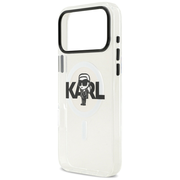 Etui Karl Lagerfeld IML Karl Sketch Logo MagSafe do iPhone 17 Pro Max przezroczysty