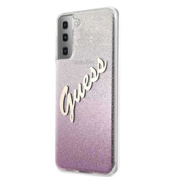Guess GUHCS21MPCUGLSPI S21+ G996różowy/pink hardcase Glitter Gradient Script