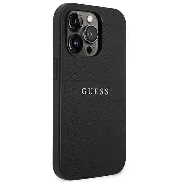 Guess GUHCP14LPSASBBK iPhone 14 Pro6,1" czarny/black Saffiano Strap