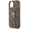 Guess GUHCP15SPGS4TDW iPhone 15 / 14 / 13 6.1" brązowy/brown hardcase Grip Stand 4G Triangle Strass