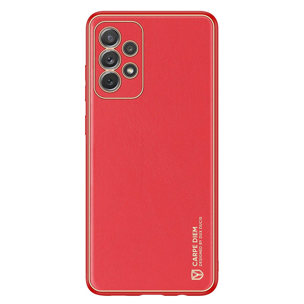 DUX DUCIS YOLO ELEGANT CASE MADE OF SOFT TPU AND PU LEATHER FOR SAMSUNG GALAXY A72 4G RED