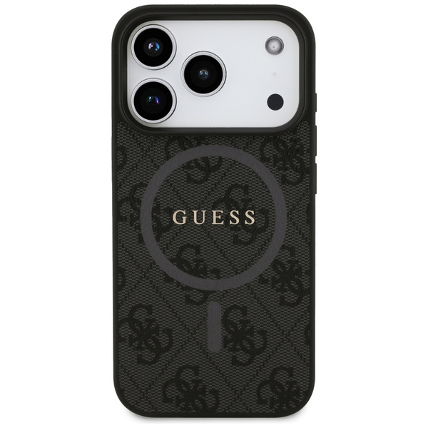 Etui Guess 4G Ring Classic Logo MagSafe  do iPhone 17 Pro czarny