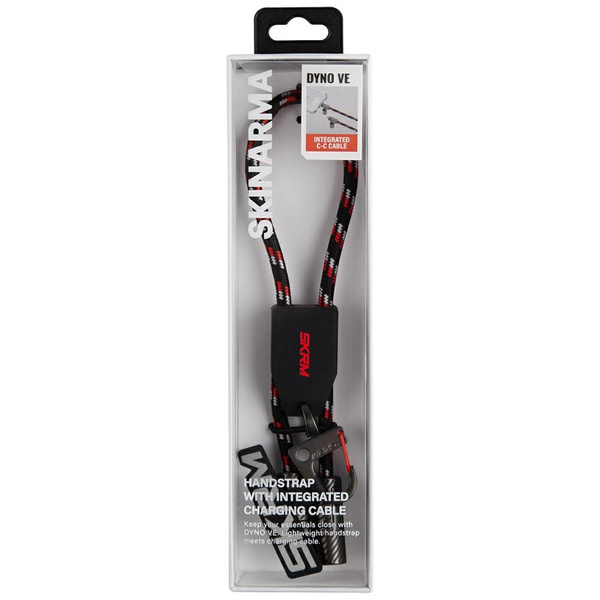 Uniwersalna smycz na nadgarstek z kablem 2w1 Skinarma Dyno Ve USB-C/USB-C czarny